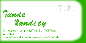 tunde mandity business card